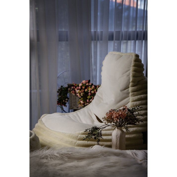 Кресло-мешок Because Soft Bean Bag White Pouf