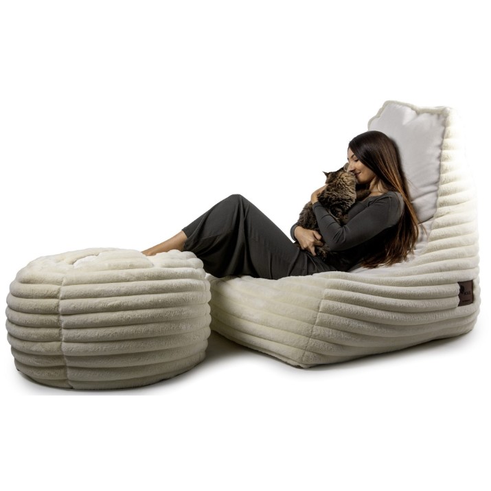Кресло-мешок Because Soft Bean Bag White Pouf