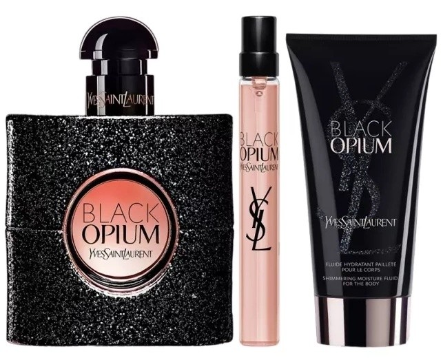 Set de parfumuri pentru ea Yves Saint Laurent Black Opium EDP 50ml + EDP 10ml + Body Lotion 50ml