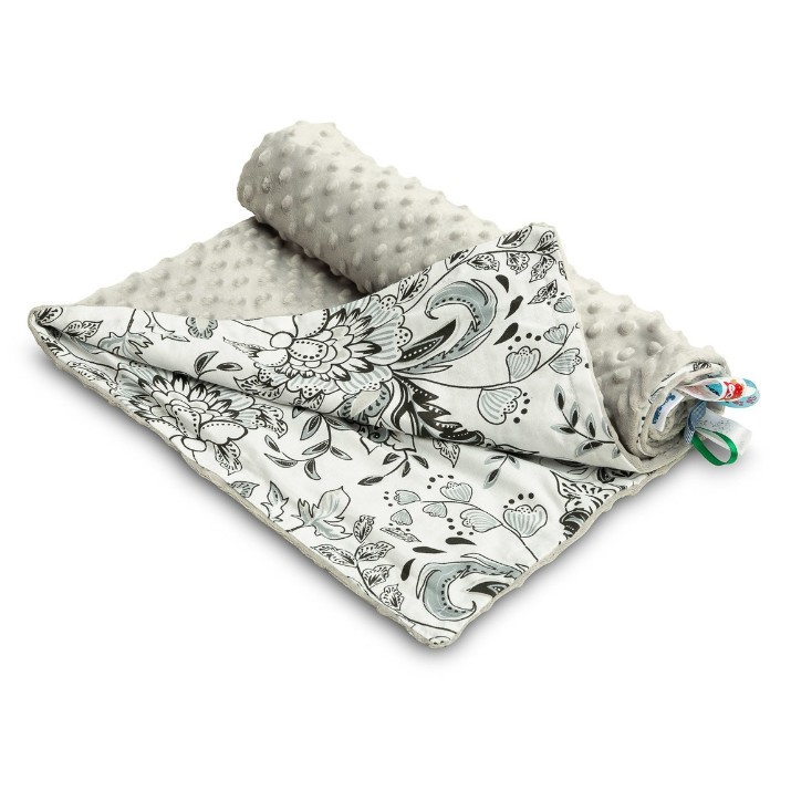 Plapumă pentru bebeluși Sensillo  Minky Grey Folk 75x100cm