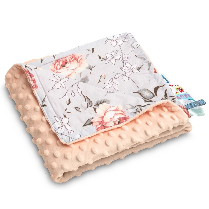 Plapumă pentru bebeluși Sensillo  Minky Peach Magical Garden 75x100cm