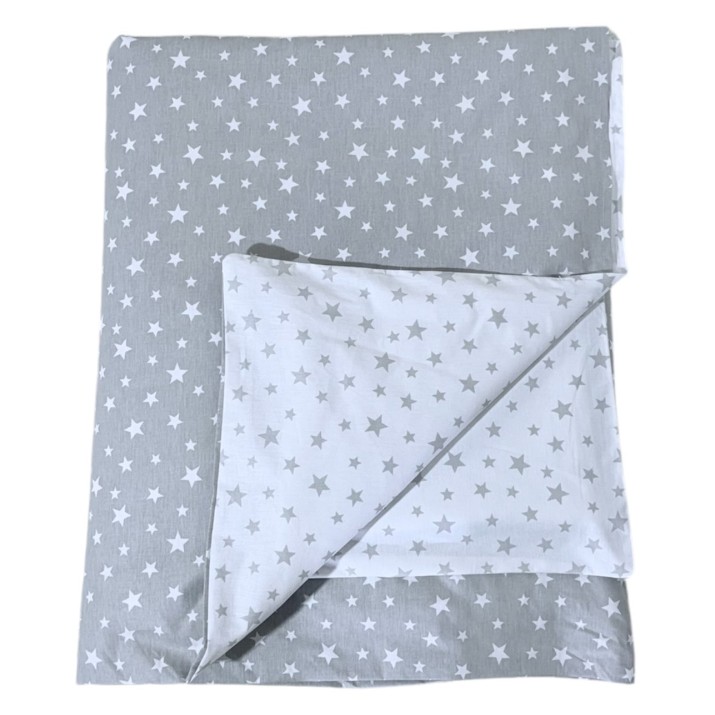 Lenjerie de pat pentru copii Holala Kids 118x100cm Stars Beige