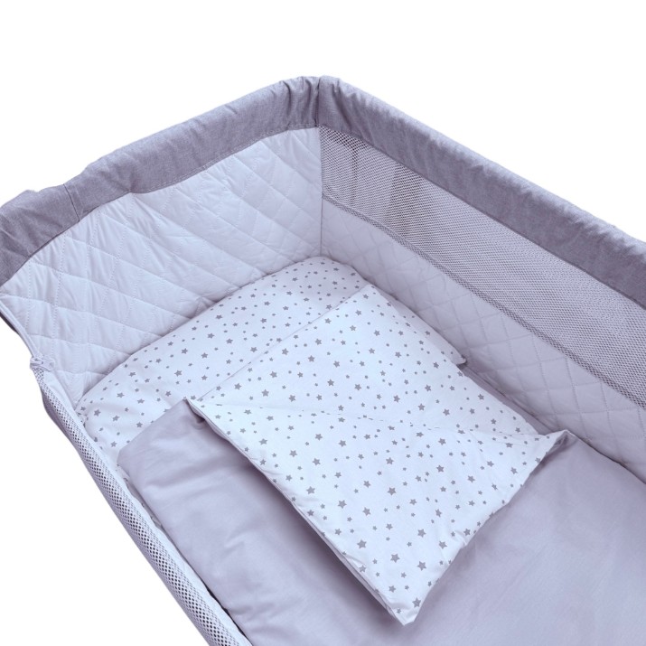 Детское постельное белье Holala Kids Grey&Little Grey Stars 5pcs