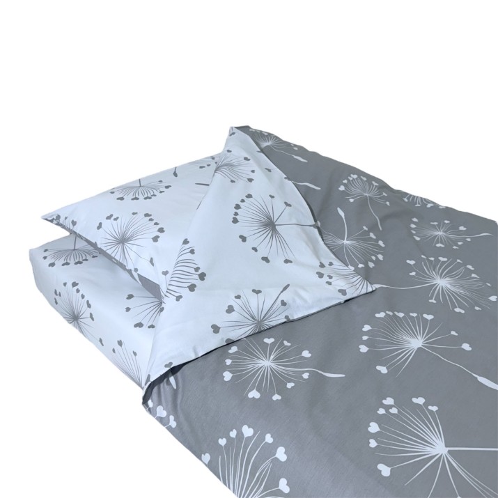 Детское постельное белье Holala Kids 120x60cm Dandelions White/Grey 3pcs