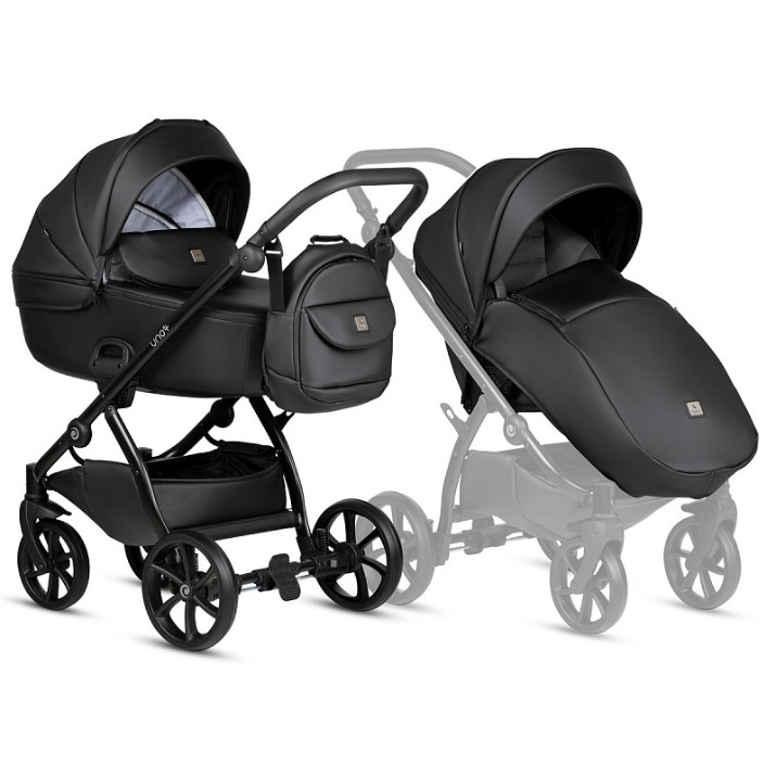 Carucior Tutis Uno 5+ Leather 2in1 Jet Black (1402699)