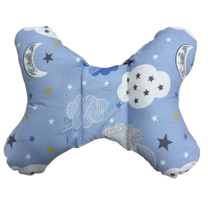 Pernă pentru bebeluși Holala Kids Fluturas Blue Clouds