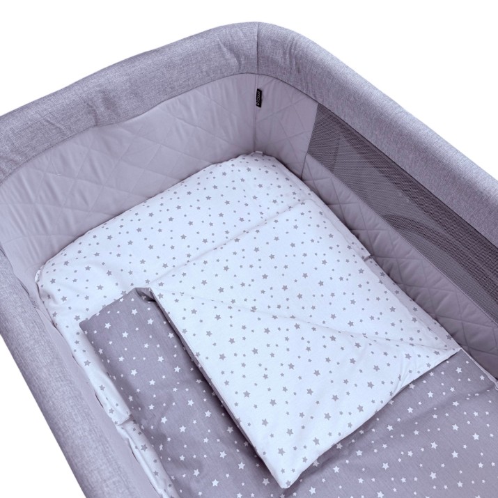 Детское постельное белье Holala Kids Little White/Grey Stars 5pcs