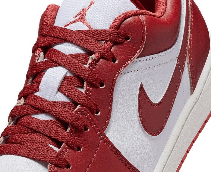 Кеды мужские Nike Air Jordan 1 Low Se White/Dune Red/Lobster/Sail/Vachetta Tan, s.41