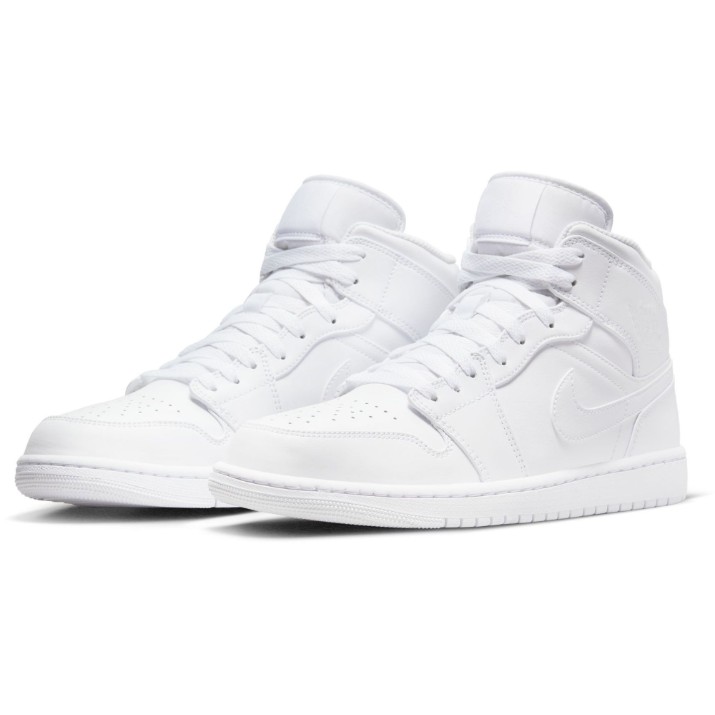 Ботинки мужские Nike Air Jordan 1 Mid Triple White, s.41