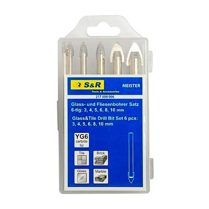 Set burghie pentru sticla si ceramica S&R 217000006