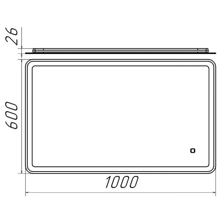 Oglindă baie Bayro Gama 1000x600 Led Touch (115266)