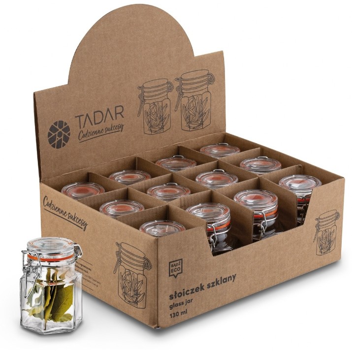 Set de borcane de depozitare Tadar Octagon 100ml 12pcs