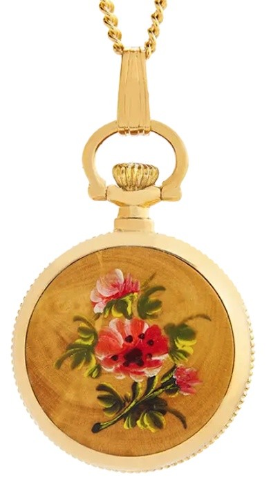 Pandativ cu ceas Berney 3949 Red Flowers
