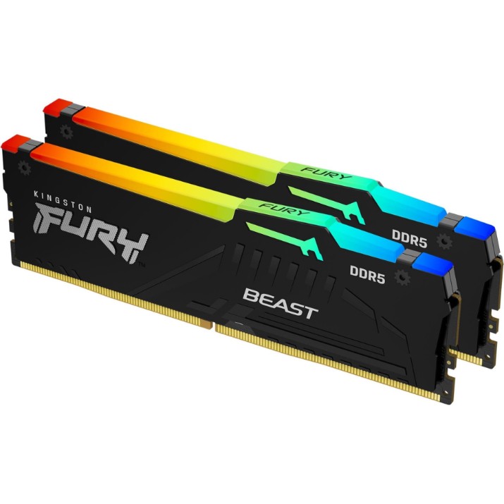 Оперативная память Kingston Fury Beast 16Gb DDR5-5200MHz Kit (KF552C36BBEAK2-16)