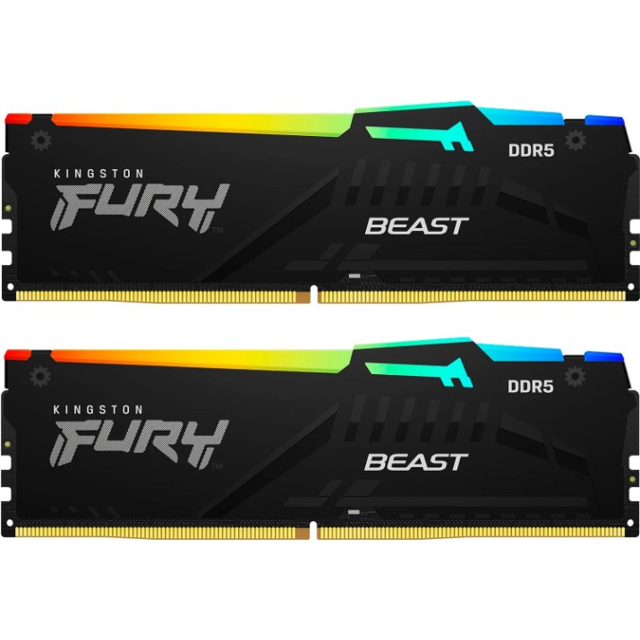 Оперативная память Kingston Fury Beast 16Gb DDR5-5200MHz Kit (KF552C36BBEAK2-16)
