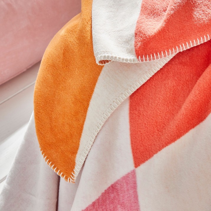Плед IBENA Jacquard Decke Hawi 150х200cm Berry/Orange