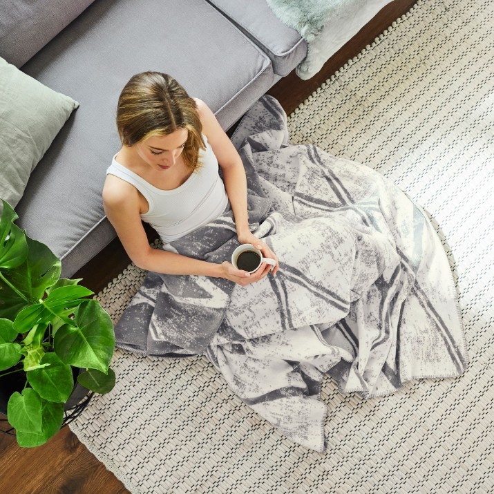 Плед IBENA Jacquard Decke Kanata 150х200cm Grey/White