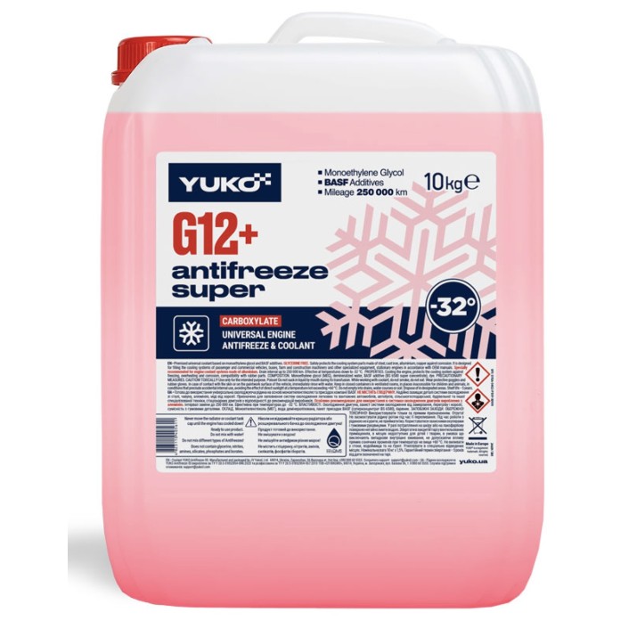 Антифриз Yuko -40 G12+ Red 10L