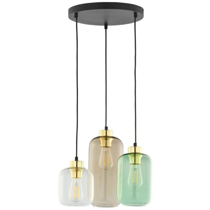 Lustră Tk-Lighting Marco 3325 Green/Brown