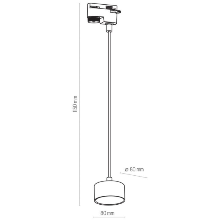 Corp de iluminat cu sina Tk-Lighting Tracer 4481 Gold
