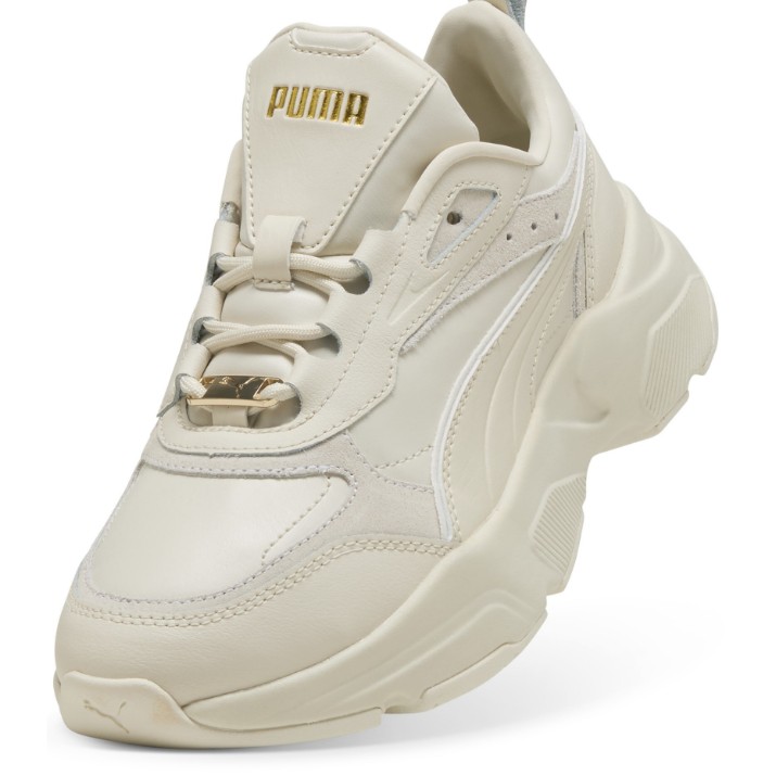 Кроссовки женские Puma Cassia Lux Alpine Snow/Frosted Ivory/Puma Gold, s.38.5