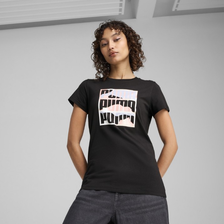 Tricou de dame Puma Graphics Mountain Tee Puma Black, s.M