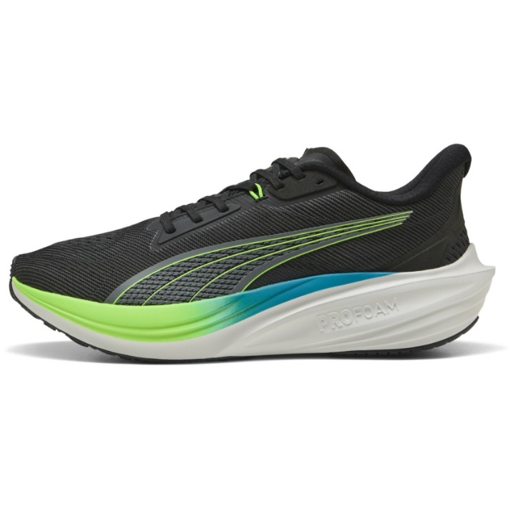 Adidași pentru bărbați Puma Darter Pro Puma Black/Green Glare/Tropical Blue, s.40.5