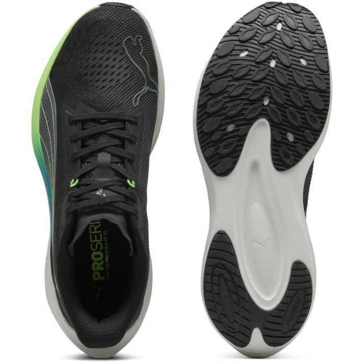 Adidași pentru bărbați Puma Darter Pro Puma Black/Green Glare/Tropical Blue, s.42.5