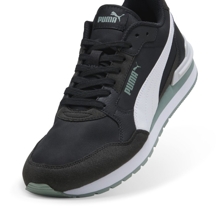 Adidași pentru bărbați Puma St Runner V4 Nl Puma Black/White/Green Moon/Feather Gray, s.40.5