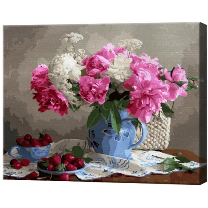 Tablou pe numere Art Gallery Premium Buchet de bujori GX33762