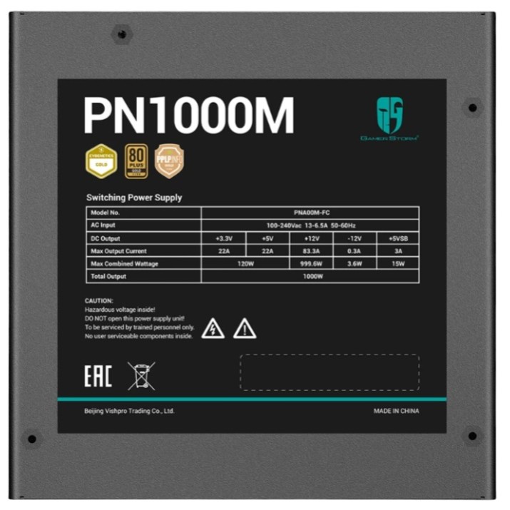 Блок питания GamerStorm 1000W (PN1000M)