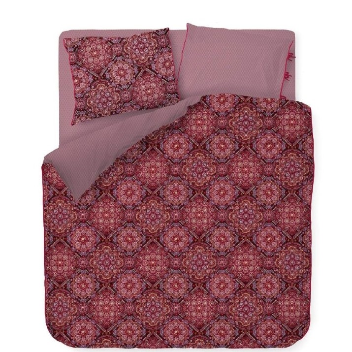 Lenjerie de pat Pip Studio Mosaico Dark Red 260x200/220cm (278514)