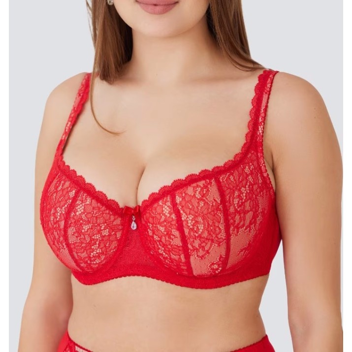 Sutien Fantasy 9037 Tatuaj Red/Black, s.80-D