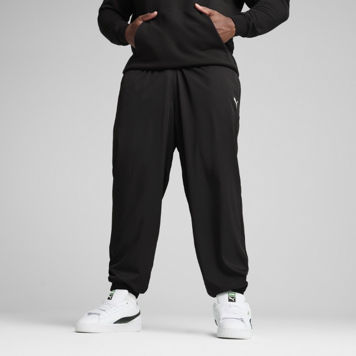 Pantaloni spotivi pentru bărbați Puma Essentials Logo Woven Pants Closed Hem Puma Black, s.L