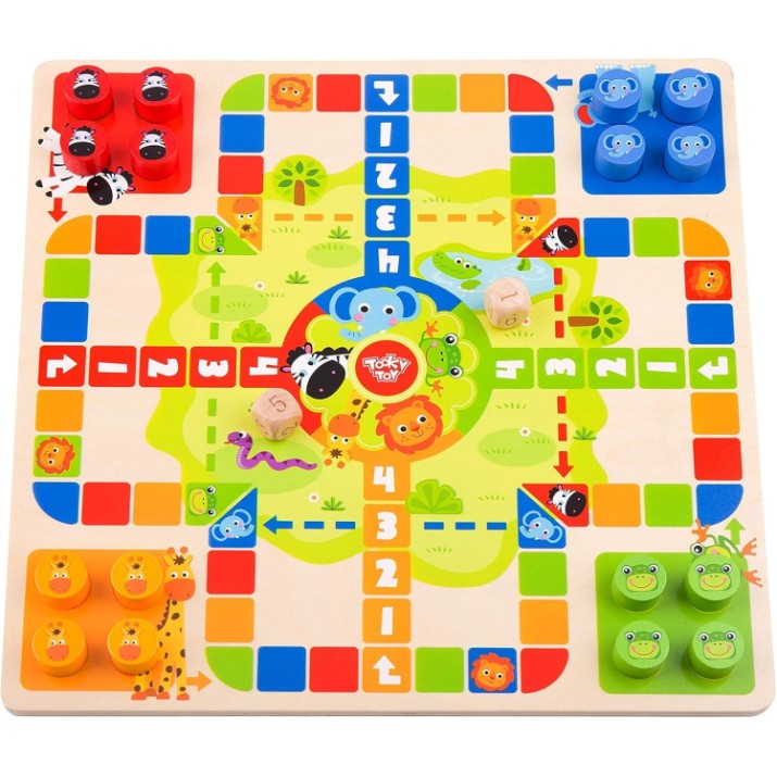 Настольная игра Tooky Toy Ludo Snakes and Ladders (TY848)