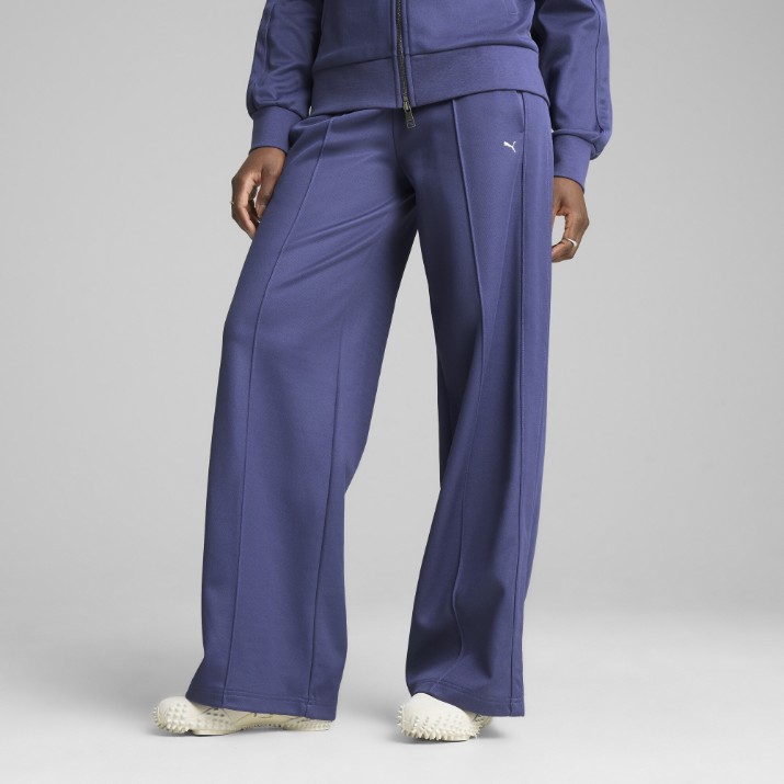 Pantaloni spotivi de dame Puma T7 Blue Crystal, s.XL