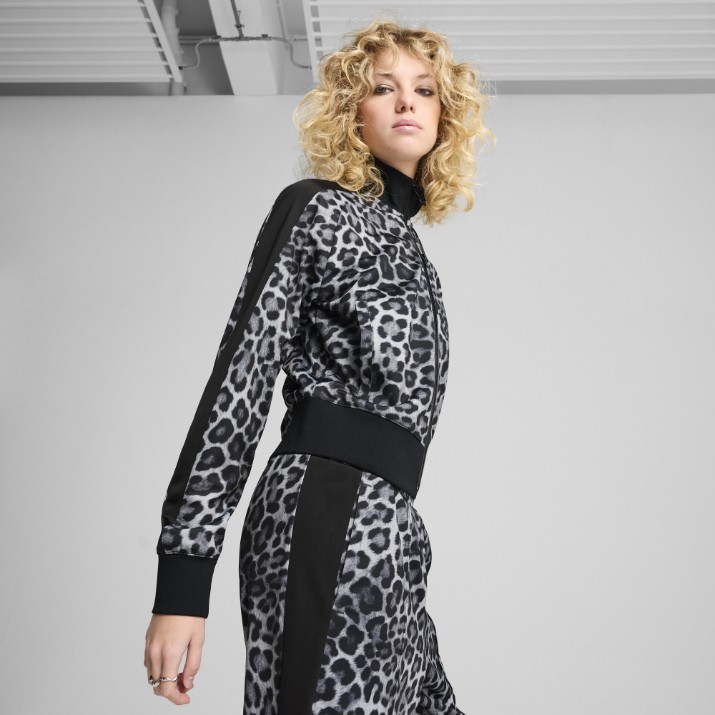 Женская олимпийка Puma T7 Leo Luxe Aop Track Jacket Puma Black, s.L