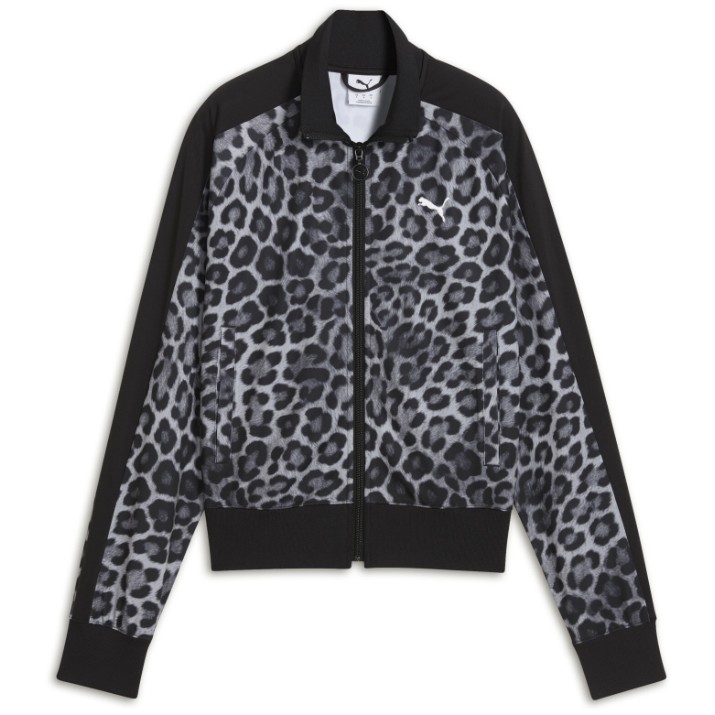 Jachetă damă Puma T7 Leo Luxe Aop Track Jacket Puma Black, s.M