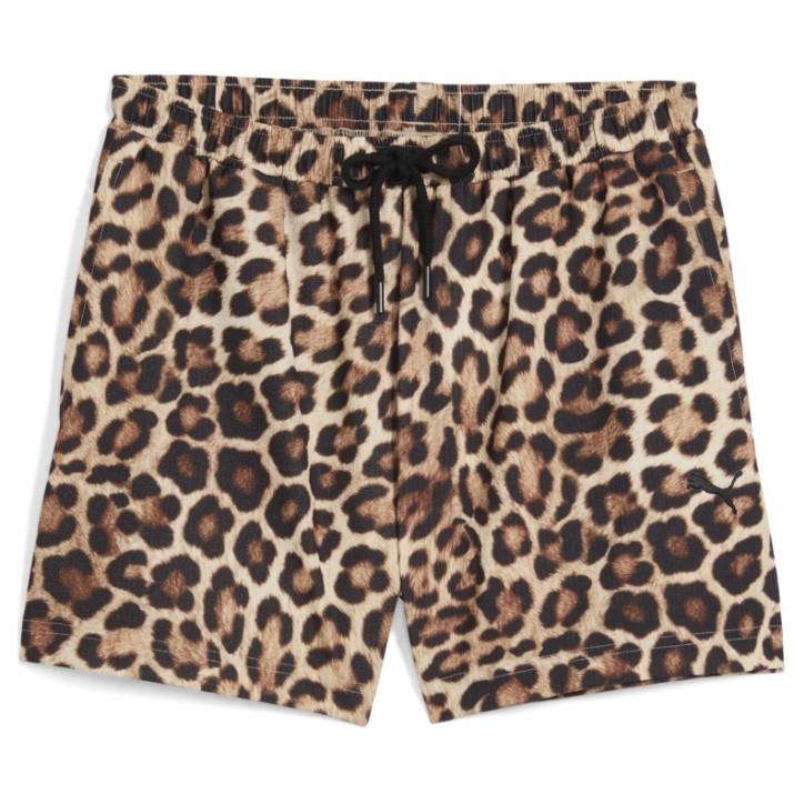 Pantaloni scurți dame Puma Wardrobe Ess Leo Luxe A-Line Aop Shorts 3 Wv Alpine Snow, s.L