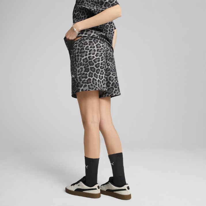 Женские шорты Puma Wardrobe Ess Leo Luxe A-Line Aop Shorts 3 Wv Puma Black, s.XS