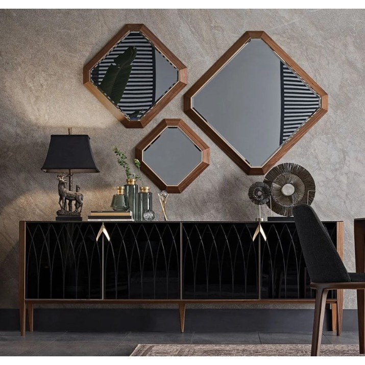 Зеркало Dogtas Logan 3200376486 Walnut/Gold