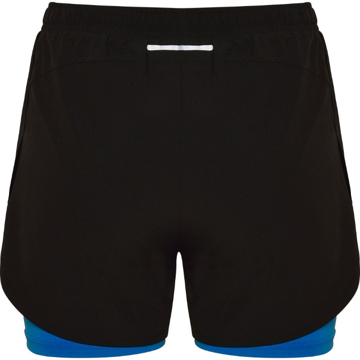 Pantaloni scurți dame Roly Lanus 6655 Black/Royal Blue, s.L