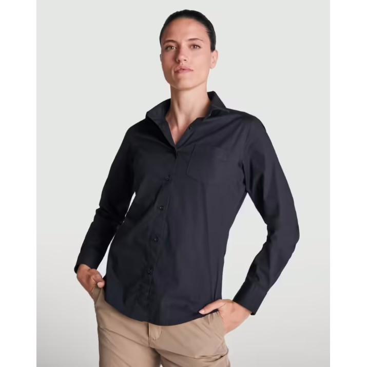 Женская рубашка Roly Moscu Woman 5505 Black, s.XL