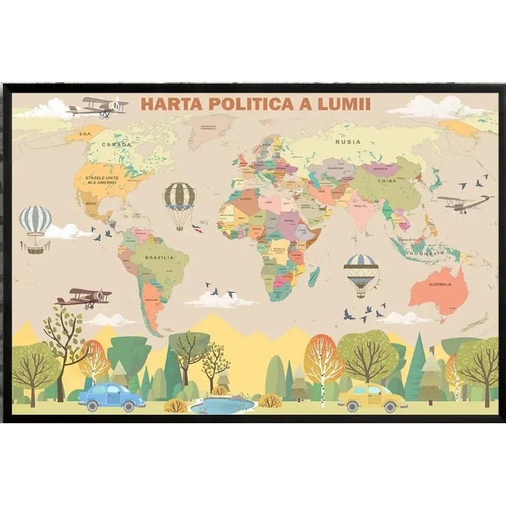 Art Maps Harta politică mondială pentru copii (200038)