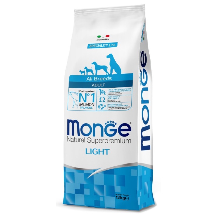 Сухой корм для собак Monge All Breeds Adult Light Salmon/Rice 12kg