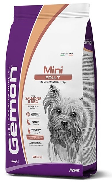 Сухой корм для собак Monge Gemon All Breeds Mini Adult Salmon & Rice 3kg