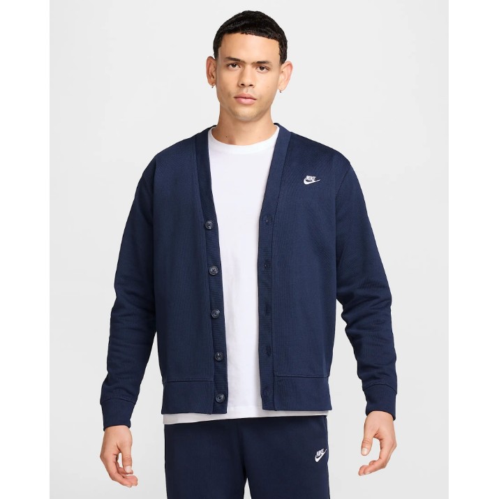 Cardigan pentru bărbați Nike M Nk Club Fairway Cardigan Obsidian/White, s.L
