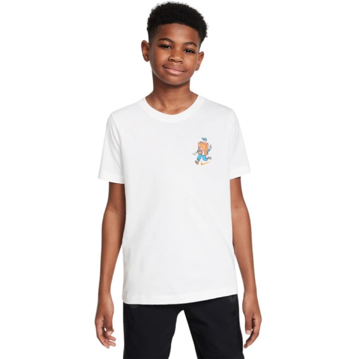 Tricou pentru copii Nike K Nsw Tee Boxy 1 Jdi Music White, s.M