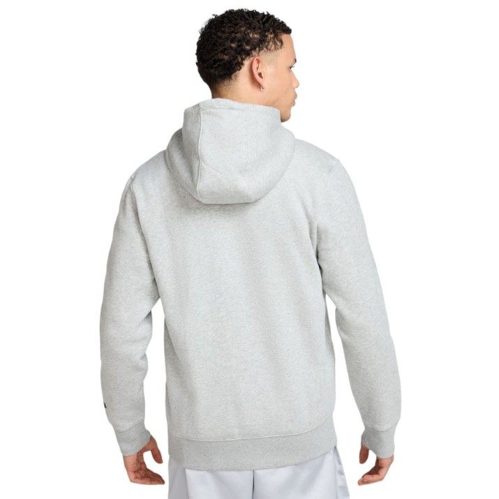 Hanorac pentru bărbați Nike M Nk Club Bb Po Hdy Nsw Gfx Dark Grey Heather/Light Smoke Grey/Black, s.XS