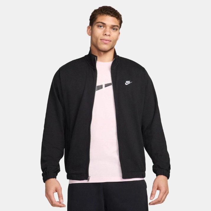 Мужская толстовка Nike M Nk Club Knit Jkt Black/White, s.S